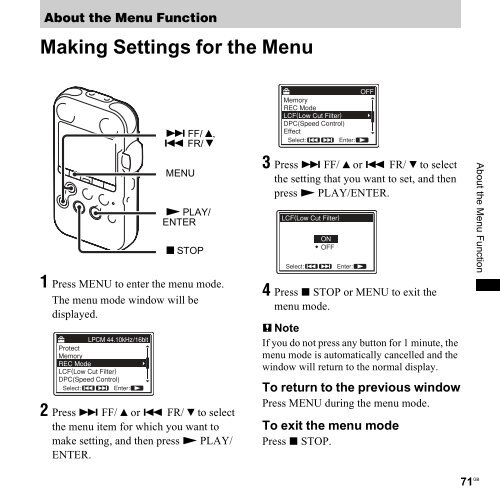 Sony PCM-M10 - PCM-M10 Consignes d&rsquo;utilisation Anglais