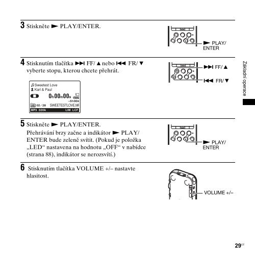 Sony PCM-M10 - PCM-M10 Consignes d&rsquo;utilisation Tch&egrave;que