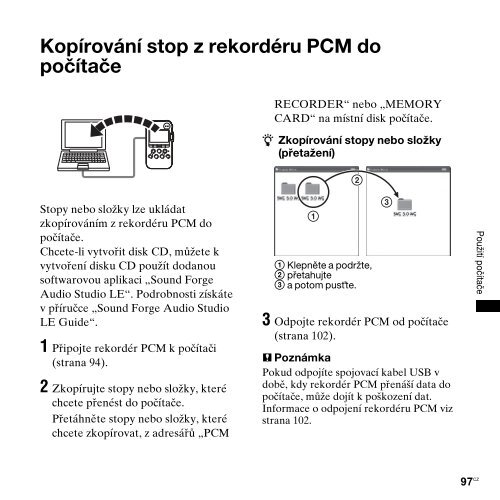 Sony PCM-M10 - PCM-M10 Consignes d&rsquo;utilisation Tch&egrave;que