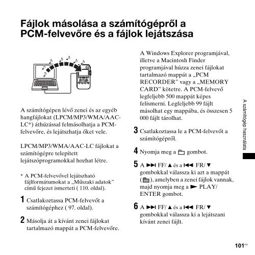 Sony PCM-M10 - PCM-M10 Consignes d&rsquo;utilisation Hongrois