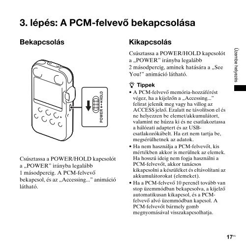 Sony PCM-M10 - PCM-M10 Consignes d&rsquo;utilisation Hongrois