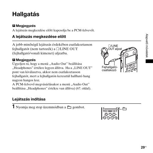 Sony PCM-M10 - PCM-M10 Consignes d&rsquo;utilisation Hongrois