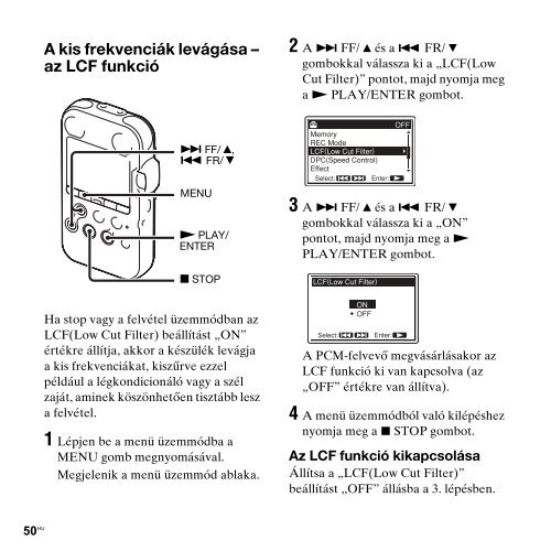 Sony PCM-M10 - PCM-M10 Consignes d&rsquo;utilisation Hongrois