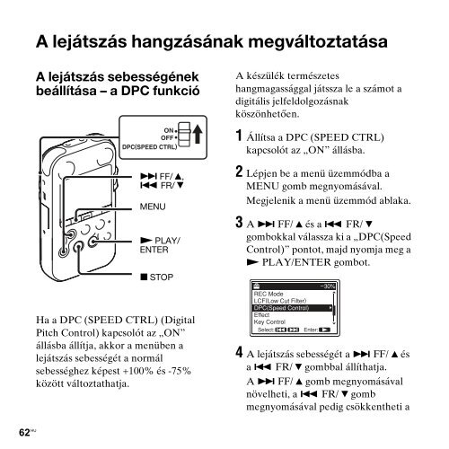 Sony PCM-M10 - PCM-M10 Consignes d&rsquo;utilisation Hongrois