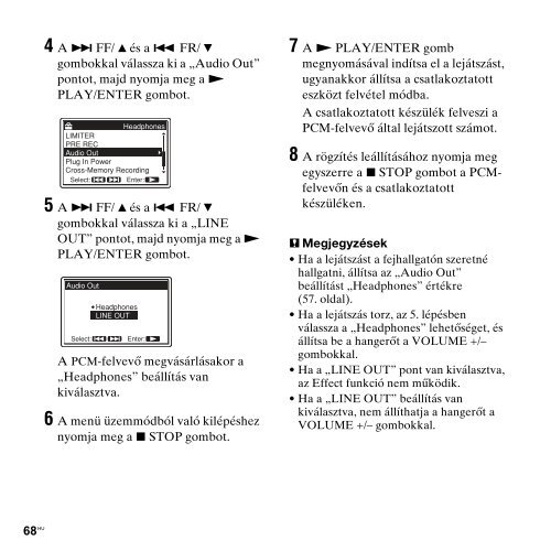 Sony PCM-M10 - PCM-M10 Consignes d&rsquo;utilisation Hongrois