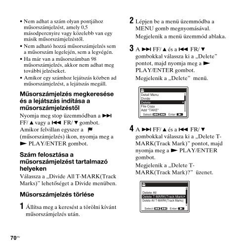 Sony PCM-M10 - PCM-M10 Consignes d&rsquo;utilisation Hongrois