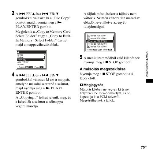 Sony PCM-M10 - PCM-M10 Consignes d&rsquo;utilisation Hongrois