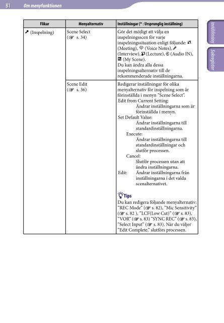 Sony ICD-UX522F - ICD-UX522F Consignes d&rsquo;utilisation Su&eacute;dois