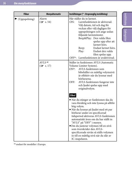 Sony ICD-UX522F - ICD-UX522F Consignes d&rsquo;utilisation Su&eacute;dois