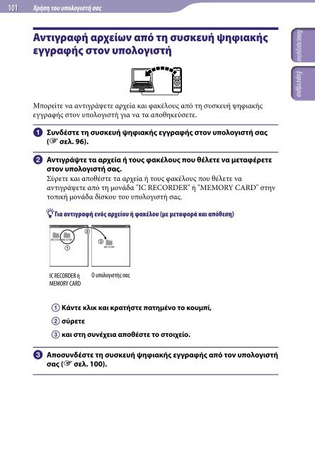 Sony ICD-UX522F - ICD-UX522F Consignes d&rsquo;utilisation Grec