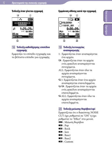 Sony ICD-UX522F - ICD-UX522F Consignes d&rsquo;utilisation Grec