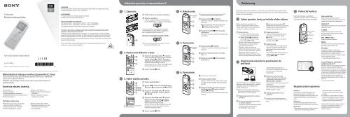 Sony ICD-UX522F - ICD-UX522F Guide de mise en route Slov&eacute;nien