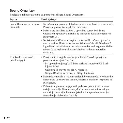 Sony ICD-PX312 - ICD-PX312 Consignes d&rsquo;utilisation Croate