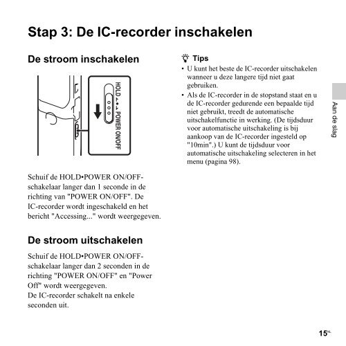 Sony ICD-PX312 - ICD-PX312 Consignes d&rsquo;utilisation N&eacute;erlandais