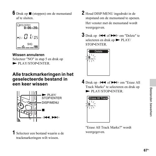 Sony ICD-PX312 - ICD-PX312 Consignes d&rsquo;utilisation N&eacute;erlandais