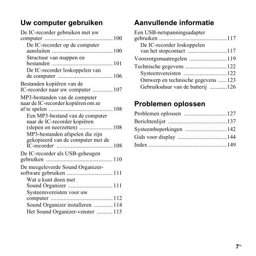 Sony ICD-PX312 - ICD-PX312 Consignes d&rsquo;utilisation N&eacute;erlandais