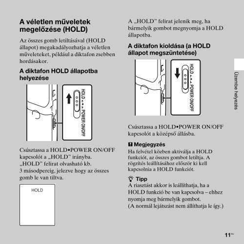 Sony ICD-PX312 - ICD-PX312 Consignes d&rsquo;utilisation Hongrois