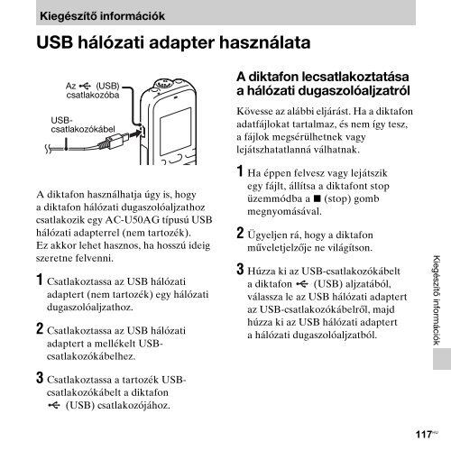 Sony ICD-PX312 - ICD-PX312 Consignes d&rsquo;utilisation Hongrois