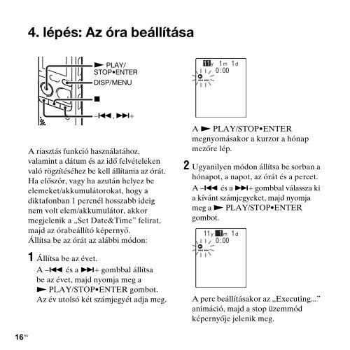 Sony ICD-PX312 - ICD-PX312 Consignes d&rsquo;utilisation Hongrois