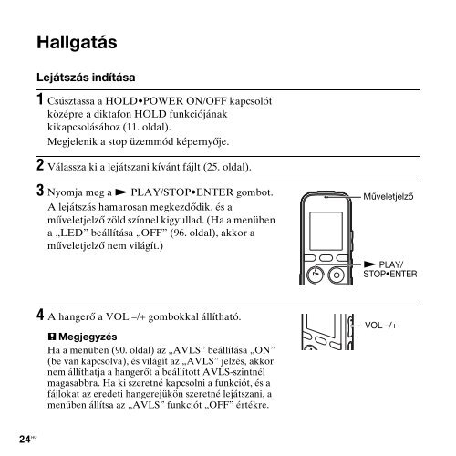 Sony ICD-PX312 - ICD-PX312 Consignes d&rsquo;utilisation Hongrois