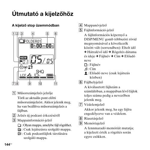 Sony ICD-PX312F - ICD-PX312F Consignes d&rsquo;utilisation Hongrois