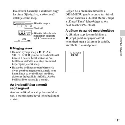 Sony ICD-PX312F - ICD-PX312F Consignes d&rsquo;utilisation Hongrois