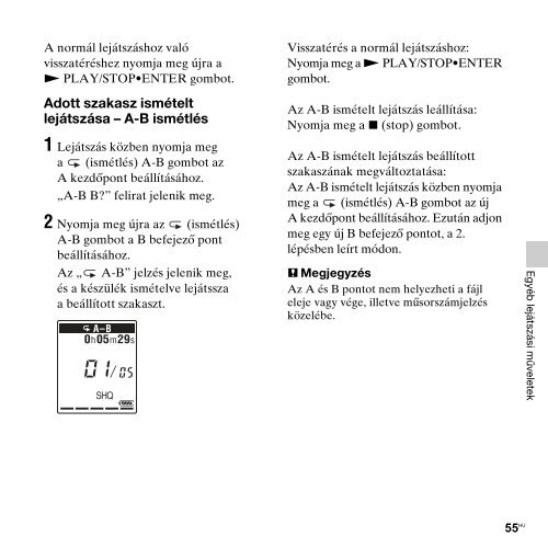 Sony ICD-PX312F - ICD-PX312F Consignes d&rsquo;utilisation Hongrois