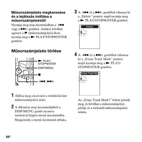 Sony ICD-PX312F - ICD-PX312F Consignes d&rsquo;utilisation Hongrois