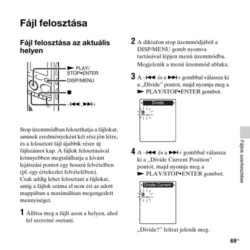 Sony ICD-PX312F - ICD-PX312F Consignes d&rsquo;utilisation Hongrois