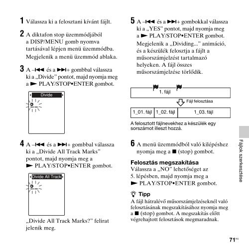 Sony ICD-PX312F - ICD-PX312F Consignes d&rsquo;utilisation Hongrois