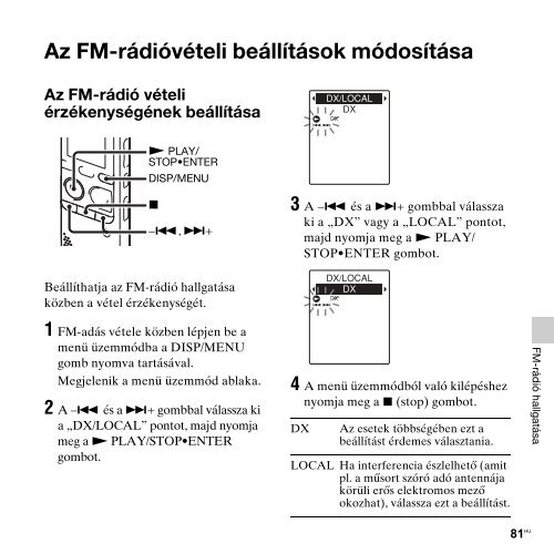 Sony ICD-PX312F - ICD-PX312F Consignes d&rsquo;utilisation Hongrois