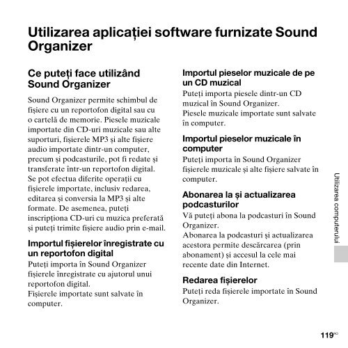 Sony ICD-PX312F - ICD-PX312F Consignes d&rsquo;utilisation Roumain