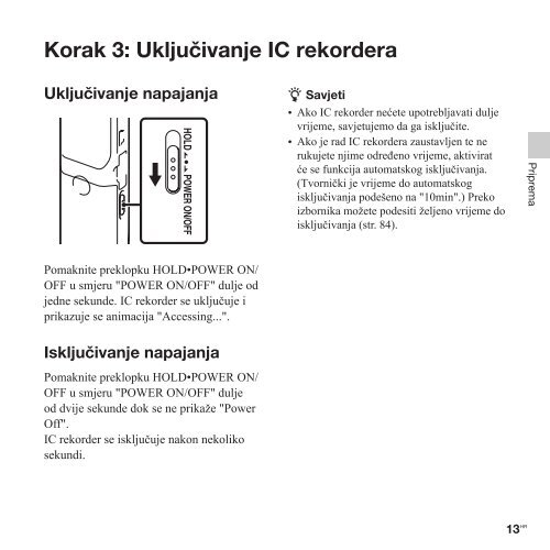 Sony ICD-PX312F - ICD-PX312F Consignes d&rsquo;utilisation Croate