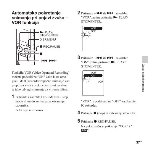 Sony ICD-PX312F - ICD-PX312F Consignes d&rsquo;utilisation Croate