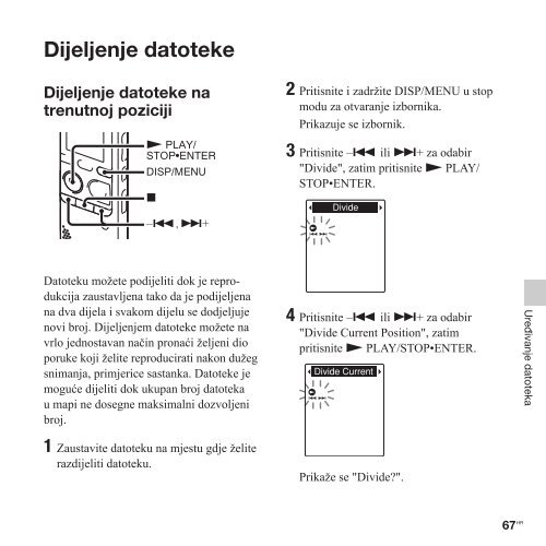 Sony ICD-PX312F - ICD-PX312F Consignes d&rsquo;utilisation Croate