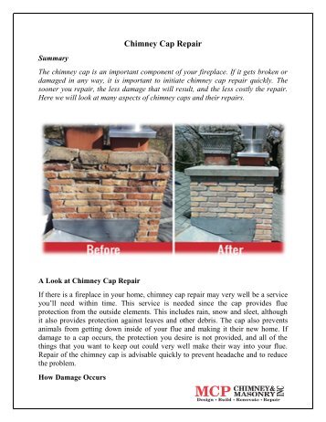 Chimney Cap Repair