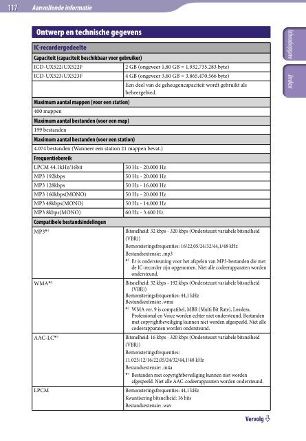 Sony ICD-UX522 - ICD-UX522 Consignes d&rsquo;utilisation N&eacute;erlandais