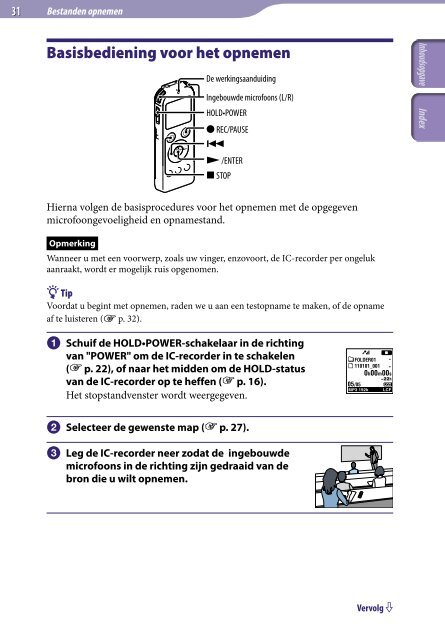 Sony ICD-UX522 - ICD-UX522 Consignes d&rsquo;utilisation N&eacute;erlandais