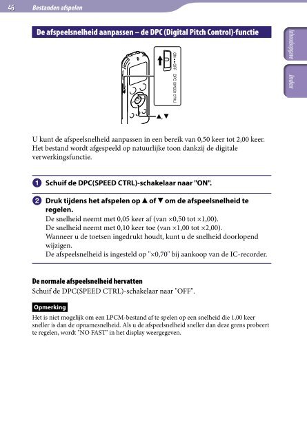 Sony ICD-UX522 - ICD-UX522 Consignes d&rsquo;utilisation N&eacute;erlandais