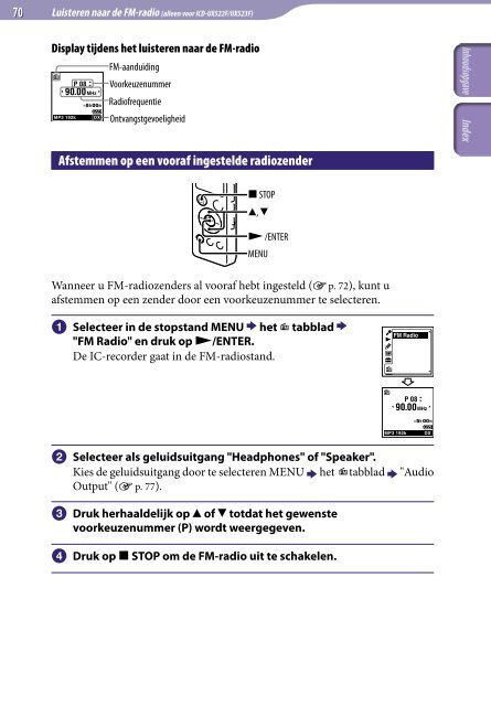 Sony ICD-UX522 - ICD-UX522 Consignes d&rsquo;utilisation N&eacute;erlandais