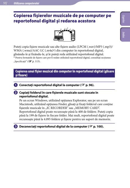 Sony ICD-UX522 - ICD-UX522 Consignes d&rsquo;utilisation Roumain