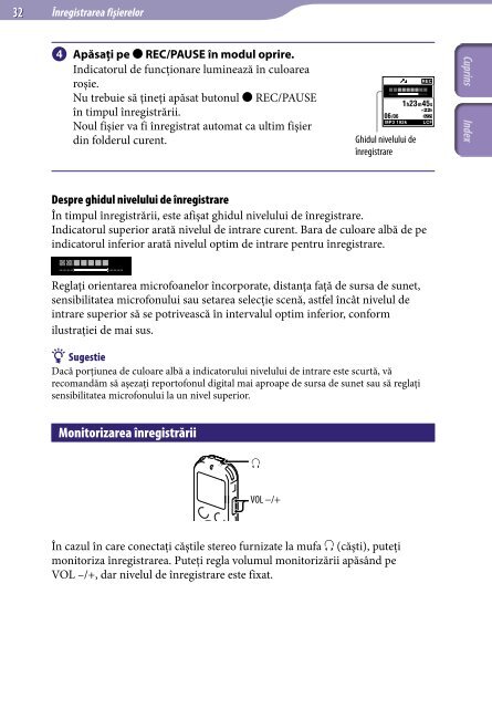 Sony ICD-UX522 - ICD-UX522 Consignes d&rsquo;utilisation Roumain