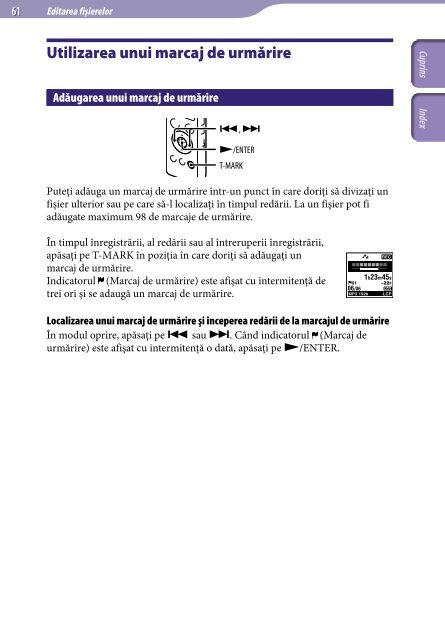 Sony ICD-UX522 - ICD-UX522 Consignes d&rsquo;utilisation Roumain