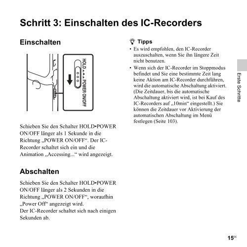 Sony ICD-PX312M - ICD-PX312M Consignes d&rsquo;utilisation Allemand