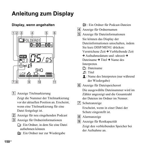 Sony ICD-PX312M - ICD-PX312M Consignes d&rsquo;utilisation Allemand