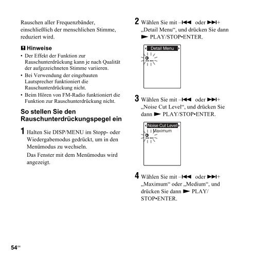 Sony ICD-PX312M - ICD-PX312M Consignes d&rsquo;utilisation Allemand