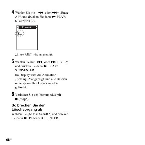 Sony ICD-PX312M - ICD-PX312M Consignes d&rsquo;utilisation Allemand