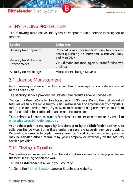 Bitdefender GravityZone InstallationGuide