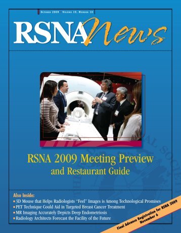 RSNA 2009 Meeting Preview - Radiological Society of North America