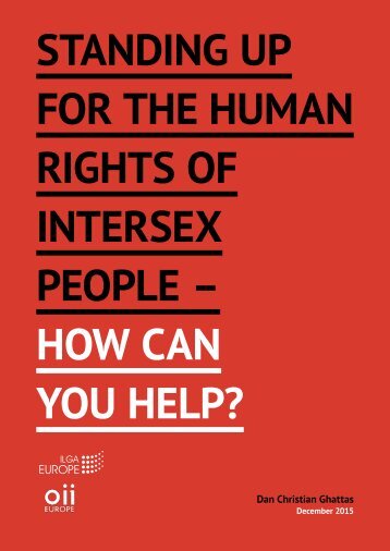 STANDING UP FOR THE HUMAN RIGHTS OF INTERSEX PEOPLE – HOW CAN YOU HELP?